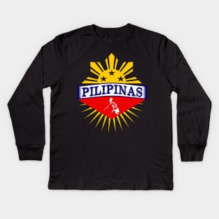 Pilipinas Design - Proud Pinoy Prints Kids Long Sleeve T-Shirt